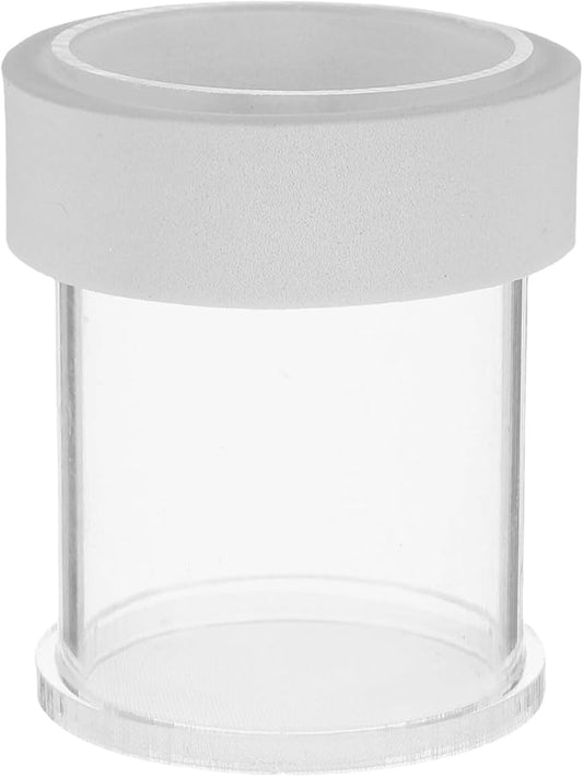 HOMSFOU Semi-Automatic Fish Tank Feeder Floating Acrylic Feeding Dish Ring for Guppies and Brine Shrimp Large White Aquarium Accessory for Home and Office