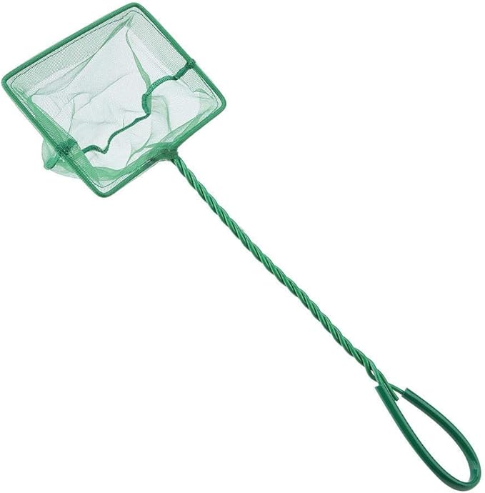 Yosoo Portable Green Nylon Fishing Dip Net Twisted Grip Fishing Landing Nets Floating Objects Clean Tools for Fishbowl Aquarium (6 inch)