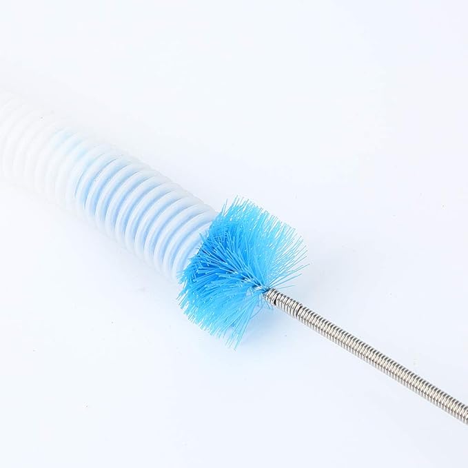 Aquarium Filter Brush Set Flexible Double Ended Bristles Hose Cleaner with Stainless Steel Long Tube Cleaning Brush and 10 Pcs Different Sizes Bristles Brushes for Fish Tank for Home Kitchen