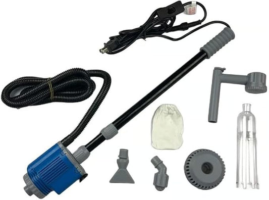 SakerPlus Electric Aquarium Gravel Cleaner with Filter, Upgraded 6-in-1 Automatic Water Changer & Sand Washer, 2000L/H Adjustable Flow for Freshwater & Saltwater Fish Tank Cleaning