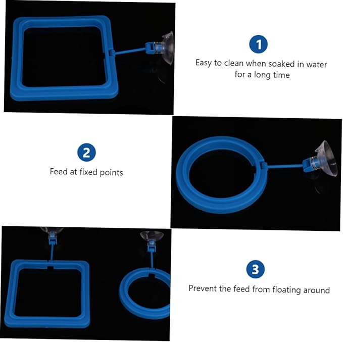 LIOOBO 4pcs Automatic Fish Feeder Feeding Floating Feeder for Fish Tank Supplies