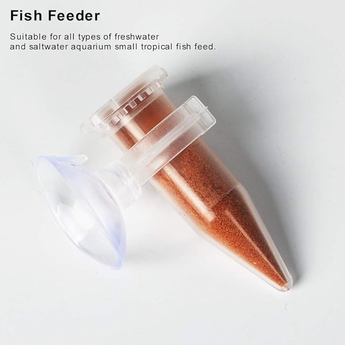 Aquarium Feeding Tube Fish Shrimp Larvae Feeder Fish Feeding Feeder Tapered Funnel Feed Cup with Suction Cup Shrimp Feeding Tube