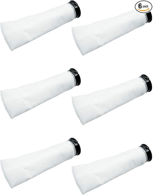 6 Pack 2.75 Inch 225 Micron Filter Sock Fit for Waterbox Helloreef 15 Gallon Eshopps Fiji Cube Aquarium, Compatible Filter Socks Saltwater Aquarium Filter Sock with Black Rim