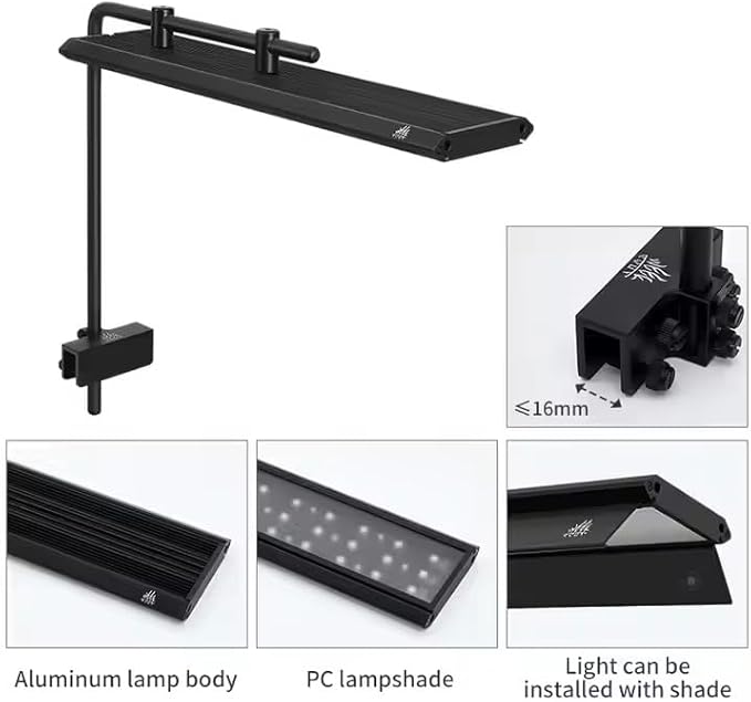 Week Aqua V Series Button Control Pendant Style Aquarium Fish Tank Freshwater Plant LED Light (V400SE-D1)