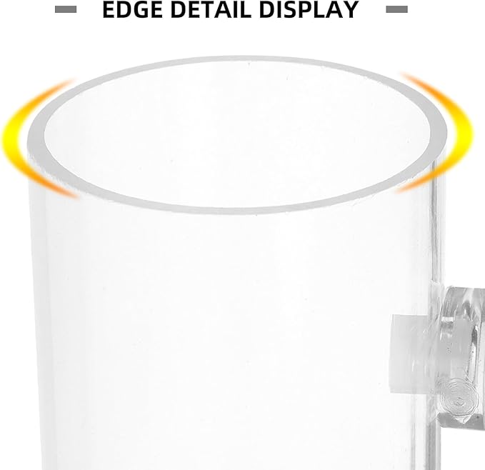 Fish Tank Feeder Semi-Automatic Feeding Ring with Suction Cup Acrylic Shrimp Food Dish for Aquarium Small Fish Turtle Supplies