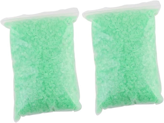 GARVALON 2pcs Colored Glass Decorative Sand for Aquariums and Landscapes Green Colored Sand for Fish Tank Decoration and Crafts for and Flowerpots