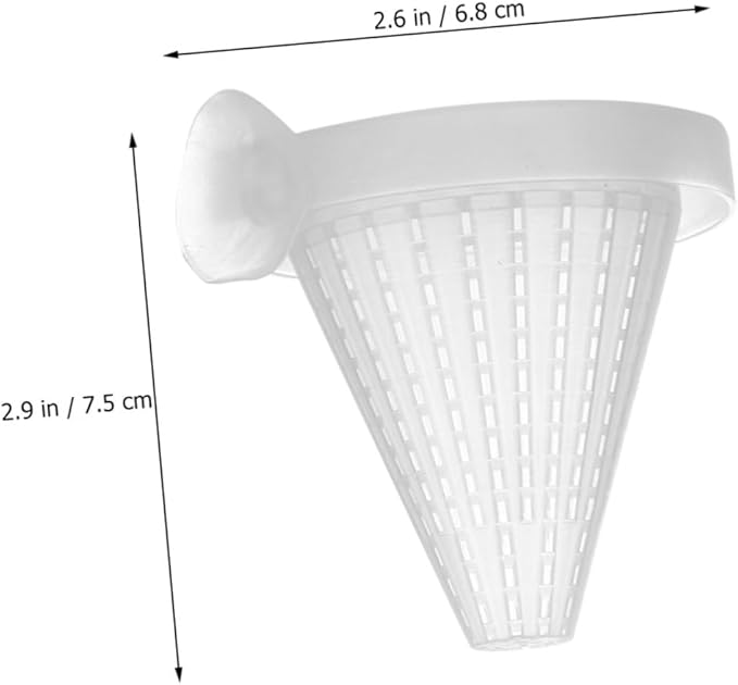 BESPORTBLE 3pcs Automatic Aquarium Fish Feeder Cone Worm Feeder Cups with Suction for Red Worm Feeding in Fish Tank Small Size for Shrimp and Aquatic Pets