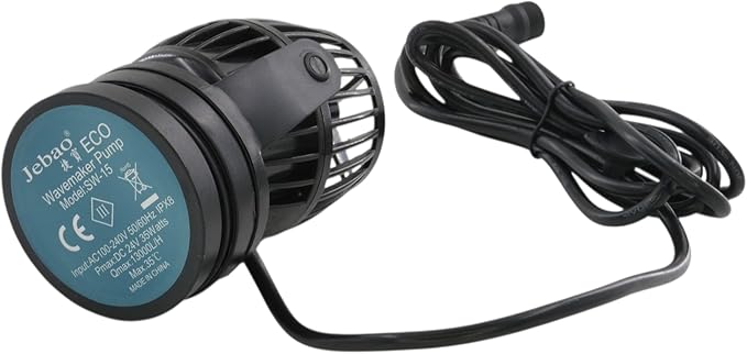 Jebao SW-15 Wave Maker Flow Pump with Controller for Marine Reef Aquarium, 317GPH to 3434GPH