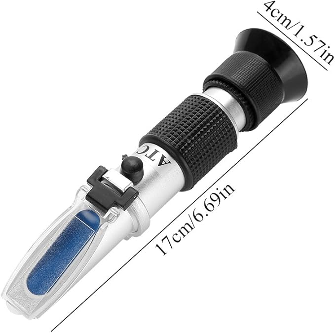 AUNMAS Refractometer Salinometer, Seawater Salinity Meter Aquarium Optics Refractometers Temperature ATC Digital 0-10% Aquarium Sea Water Pool Marine Fishkeeping Hydrometer Measurement