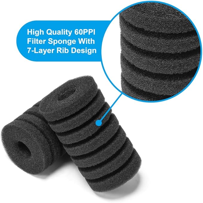 DaToo Aquarium Pre-Filter Sponge Replacement Fish Tank Filter Media for Aquarium Sponge Filter DT-200A
