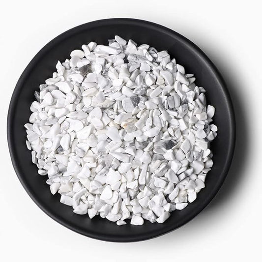 3-5MM Natural Stone Gravel Quartzs Agat Jaspers Chips Minerals Tumbled Specimen Stone Home Aquarium Decoration,NO.29 Howlite,20g