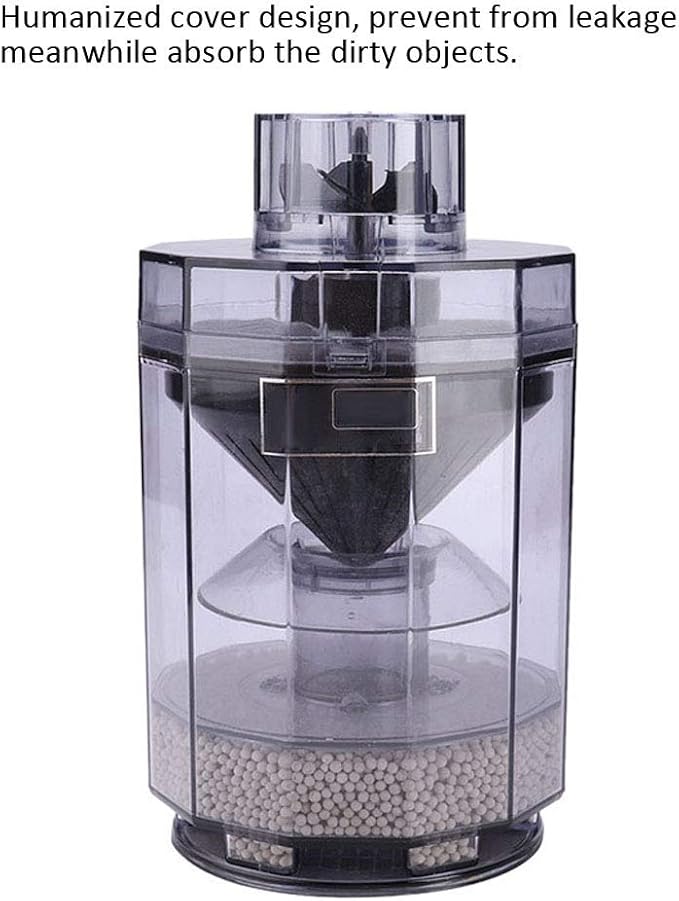 JTLB Fish Complete Aquarium External Canister Filter 16×9×9 Multi Functional Aquarium Filter Bucket Round Shape Fish Automatic Suction Cleaner