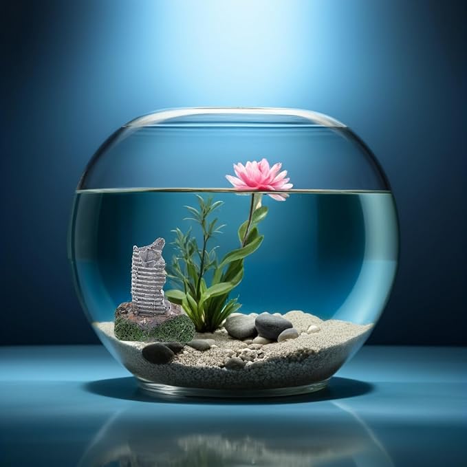 3Pcs Aquarium Ruins Decorations Fish Tank Resin Castle Hideouts for Fish Shrimp Shelter Underwater Landscaping Cave Ornaments Antique City Model Buildings