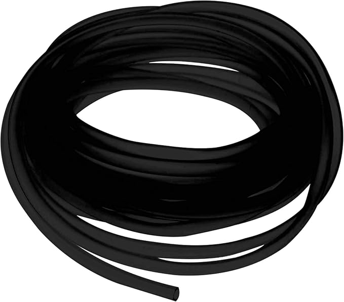 Airline Tubing for Aquarium 16.4 Feet Rubber Fish Tank Air Tubing Standard Colorful Aquarium Hose for Air Pump Black Yellow Green Red Blue (Black)