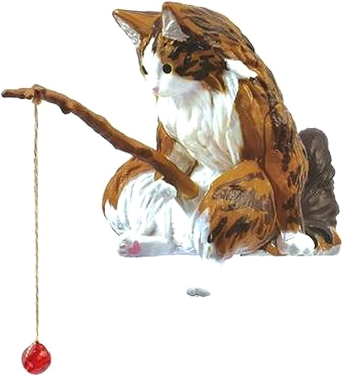 Aquarium Figurines Decorations Miniature Animal Ornaments Set Small Fishing Cat Landscaping Accessories For Fish Tanks Fishing Cat Figurine Animal Aquarium Decorations Aquarium Decor Betta Fish Tanks