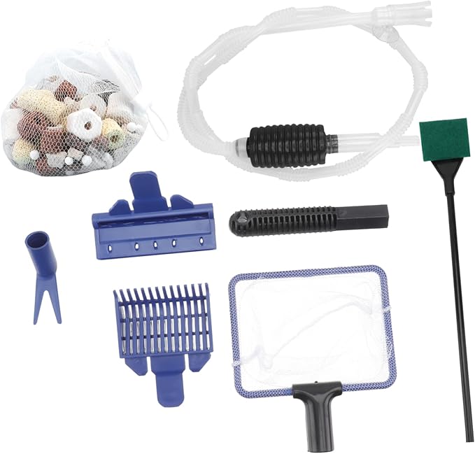 1set Fish Tank Gravel Water Changer Siphon Net for Easy Cleaning Manual Aquarium Water Change Tool Sand Cleaner Kit - Media Included