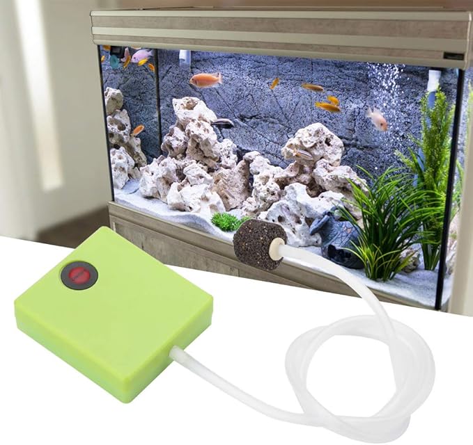 Portable Dry Battery Operated Aquarium Air Pump Oxygen Aerator with Air Stone