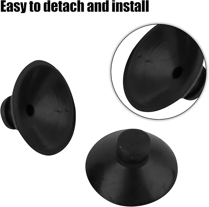 VOCOSTE 30 Pcs Water Pipe Air Tube Hose Aquarium Fish Tank Suction Cup Holder, Rubber, Black, 0.8inches Dia