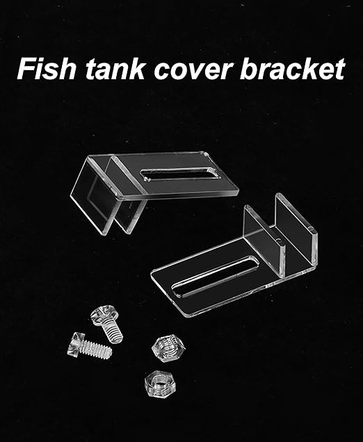 Aquarium Lid Clips 6/10 Pcs Fish Tank Lid Acrylic Holders – Secure Bracket Support for Rimless Aquarium Glass(20mm,6pcs)