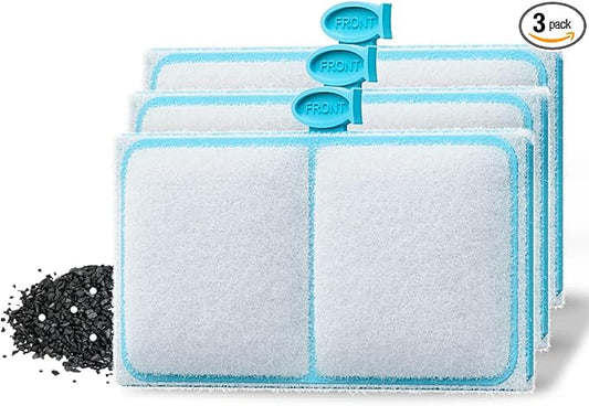 Pawfly Filter Cartridge for Top Fin EF-S Element and BF5 BETTAFLO, Replacement EF-S Filter Cartridge for Fish Tank (3 Pack)