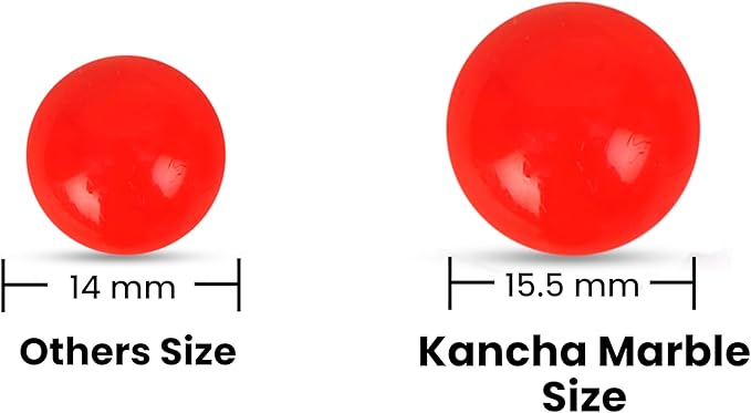 Round Red Colour Balls Acrylic Marble (15.5 mm) | for Marble Run Track Games Aquarium, Home & Garden Decoration Pack of 1 (10 Marbles pcs)