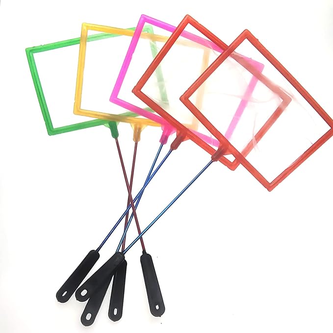 Baby Brine Shrimp Net Artemia Copepod Sieve for Scoop Out Artemia Eggs Random Color(Square 5 Pieces)