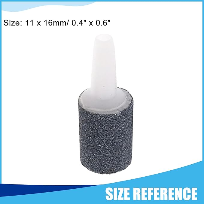 Air Stone, Mini Aquarium Air Stone, Air Stone for Fish Tanks, 0.43x0.62 inch (Gray 4 Pcs)