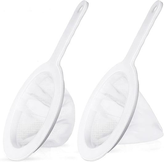 2pcs Shrimp Brine Collector Net Separator Artimia Harvest Sieve Strainer for Filter Brine Shrimp Hatchery Fry Brine Shrimp Eggs for Hatching Baby Fish Separator (200 mesh)