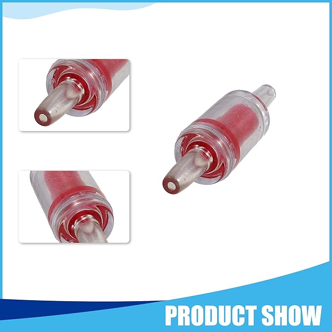 Plastic Air Pump Check Valves, Non-Return Check Valve for Fish Tank, 2.1x 0.58 Inch (Red 5 Pcs)