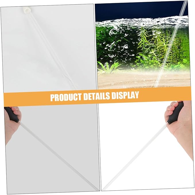 DOITOOL Water Absorber Aquarium Gravel Vacuum Fish Feeder Tube Fish Tank Feeder Tube Fish Tank Siphon Aquarium Tool Kit Fish Tank Vacuum Fish Tank Cleaning Tools Acrylic Black