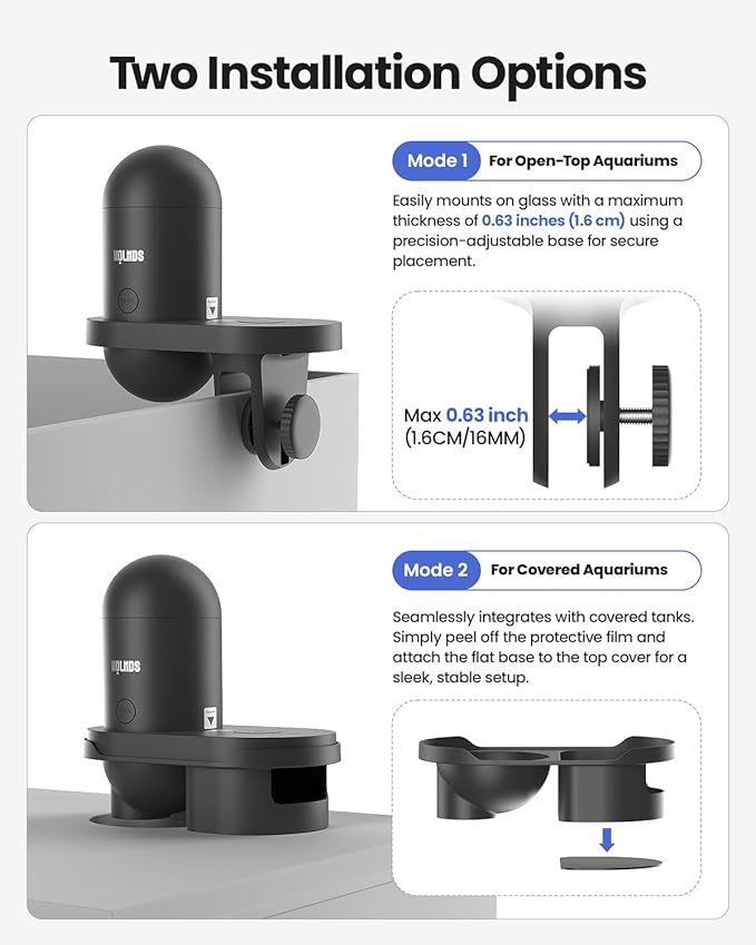 WiFi Automatic Fish Feeder for with 2.5K Camera, 2.4/5G Programmable Visual Aquarium Feeder, Smart App Control & Monitor, 230ML Fish Food Dispenser for Vacation, Saltwater, Freshwater Tanks