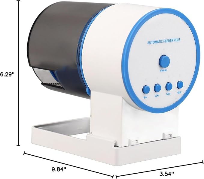 Automatic Fish Food Dispenser Adjustable Timing Intellect Fish Feeder for Fish Aquariums, Battery Powered, Great for Busy People