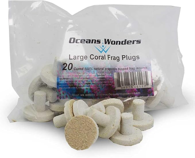 Oceans Wonders 20-Piece Coral Frag Plugs, Large