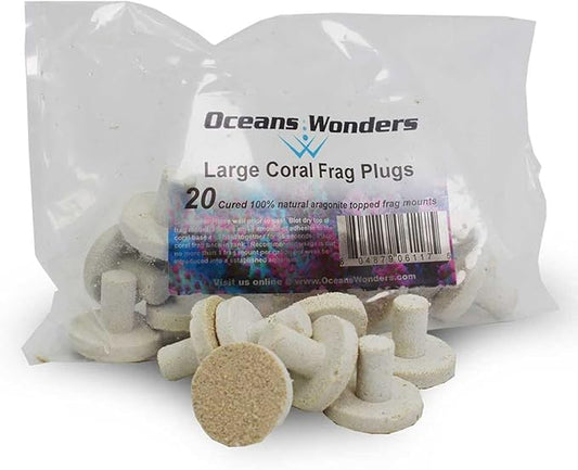 Oceans Wonders 20-Piece Coral Frag Plugs, Large