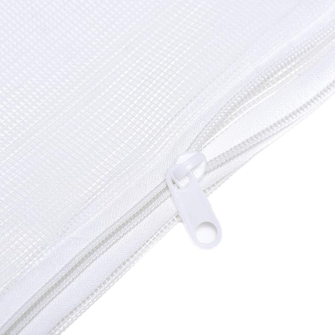 JIHAQUA Aquarium Filter Bags Large - Reusable Fish Tank Filter Media Mesh Bags with Plastic Zipper (14 x 18 inch (6 Pack))