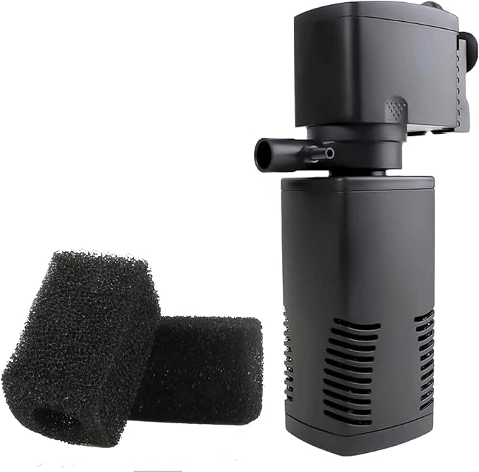 Filter and Filter Cotton Set, The Filter can be Used for Filtering 20-45 Gallon Fish Tanks, and The Filter Cotton can be Used to Replace The Filter.