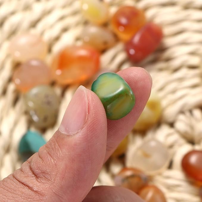 WINOMO Decorative River Rock Stones Natural River Pebbles Colorful 0.5-1cm 500g