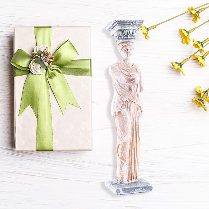 POPETPOP 2 Pcs Greek Aquarium Decorations: Fish Tank Resin Large Goddess Statue, Aquarium Statue Decorations Roman Pillar Sculpture for Fish Tank Home Decor (8.26 Inch)