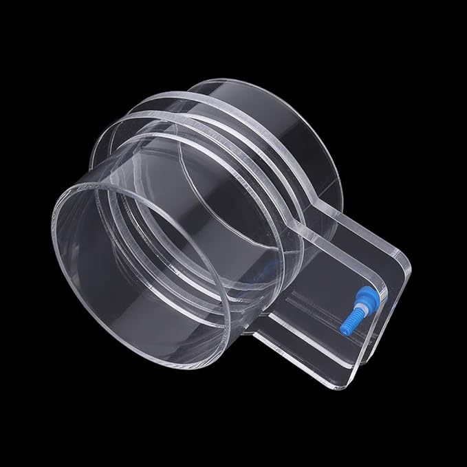 Ymiko Fish Feeder, Acrylic Fish Feeding Floating Food Dish Food Feeder Adjustable Transparent Cover Tray Automatic for Aquarium (100mm)