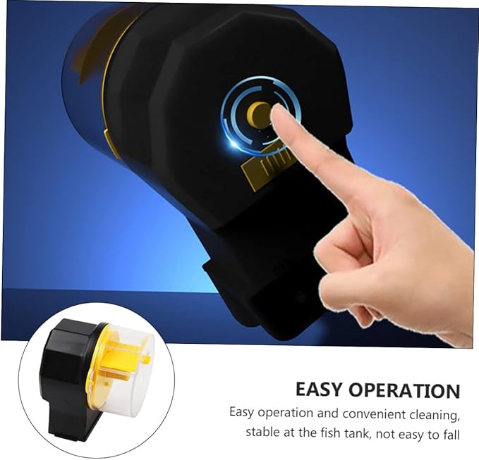 1set Automatic Fish Feeder Adjustable Timer for Aquarium Battery Operated Vacation Feeding Tool for and Aquatic Pets Easy to Clean and Stable Design