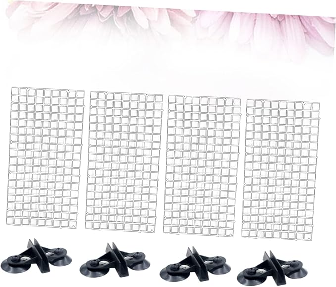 STOBOK 1 Set Fish Tank Divider Panel Aquarium Isolate Board Egg Crate Grid Divider Grid Bottom Drip Tray Cover with Suction Cup for Shrimp Breeding Transparent
