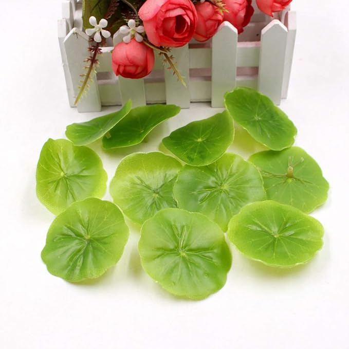 PRETYZOOM 90pcs Mini Artificial Floating Foam Lotus Leaves Lily Pads Artificial Foliage Pond Decor for Pond Pool Home Aquarium Decoration (2.36")