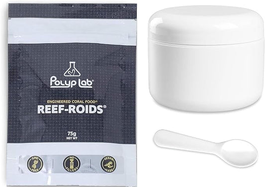 Polyp Lab PolypLab Polyp-Booster 100ml Bottle Reef-ROIDS Coral Fish Food (75g Reef-ROIDS + Jar)
