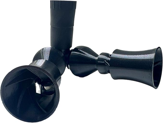 Random Flow Generator Nozzles Compatible with Fluval FX2, FX4, FX6, TPU Upgrade Accessory, Black, Set of 2 with Adapters