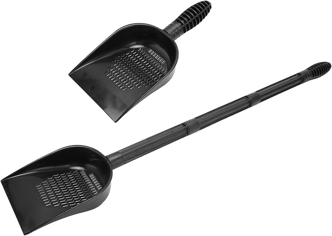 Fish Tank Sand Shovel, Aquarium Gravel Shovel with Extendable Handle, Water Leakage Design PVC Shovel for Cleaning Pet Waste and Filter Media in Freshwater or Saltwater
