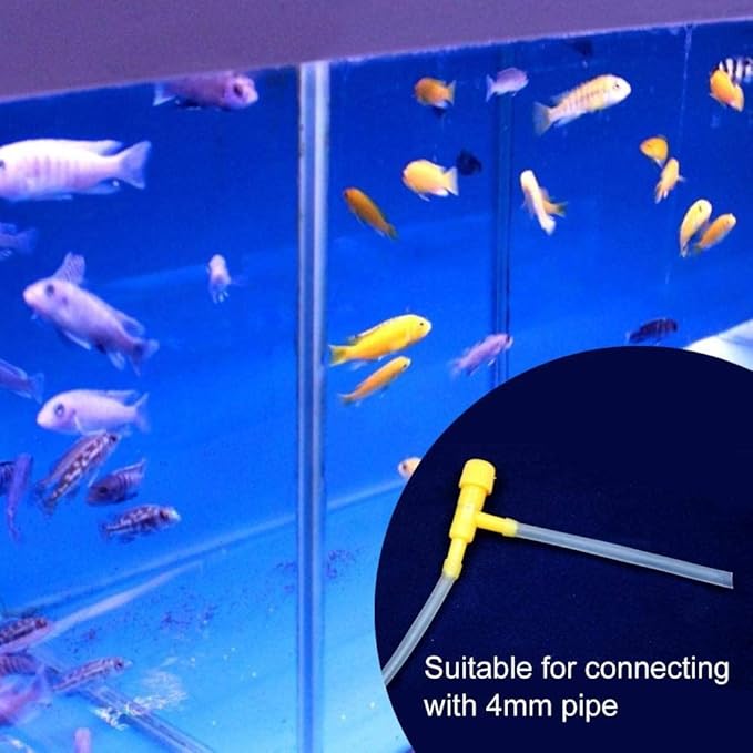 Zerodis 20Pcs Aquarium Airflow Control Valve, Plastic Fish Air Pump Regulating Valves Aquarium Accessories for 4mm Tube