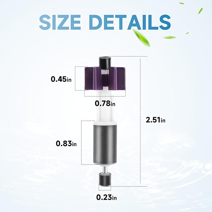 ANTOBLE PRIM350B 350B Impeller Assembly Replacement Parts Compatible with Marineland Penguin Bio-Wheel 350 Filters, Used for Aquarium Fish Tank Filter Pumps