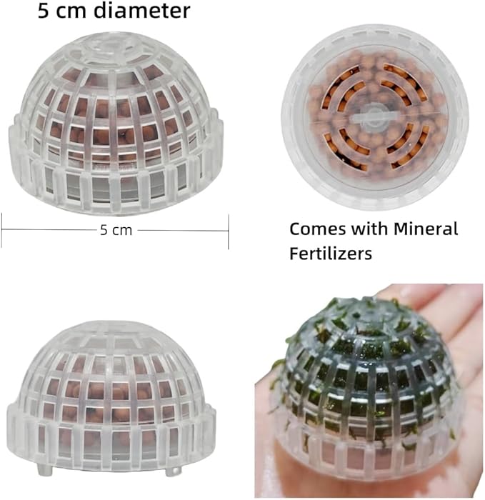 4 Pack Aquarium Moss Ball Holder, Fish Tank Moss Ball Live Plants Shaping Filter, Exotic Decor Ornaments for Aquarium Shrimp Betta Fish Tank (4 Pack)