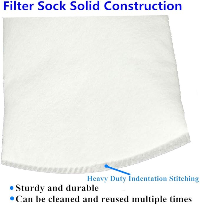 7 Inch Ring by 18 Inch Long Filter Sock Bags 1 Micron, 5 Micron, 50 Micron, 100 Micron - Aquarium Felt Fabric Sump Filter Bag - 1 Pack (50 Micron)