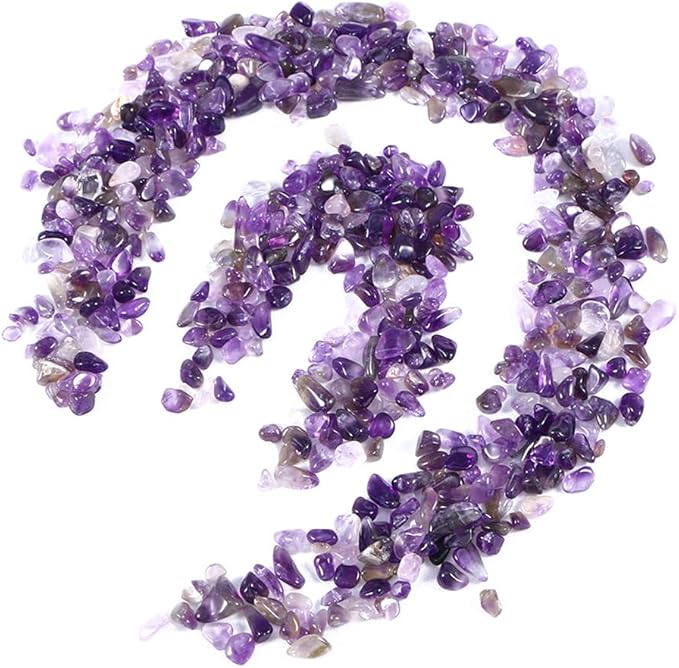HOMSFOU Decorative River Rock Stones Fish Tank Decoration Botanical Decor Decorative Crystal Pebbles Mixed Pebbles Gravel Fish Tank Gravel Decor Stones White Crystal Purple Crystal Gravel